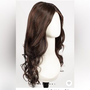 NOT FOR SALE Raquel Welch Downtime R4 dark brown long hand tied lace front wig